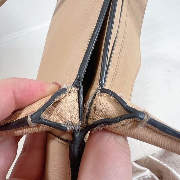 Rebecca Minkoff MAB M.A.B Tote Tan Leather Structured Shoulder Bag Work Purse - Picture 8 of 13